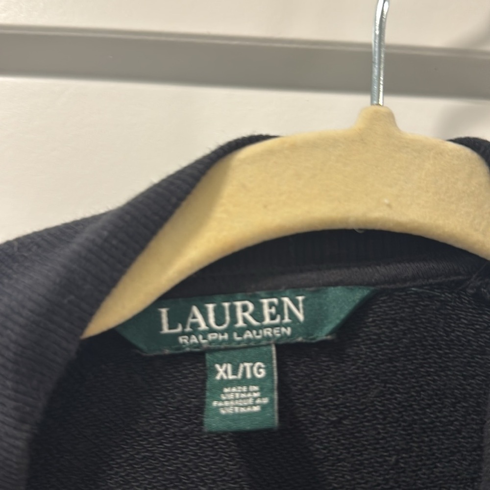 Lauren Ralph Lauren Black Lace Trim athletic  Jacket XL - Picture 3 of 3